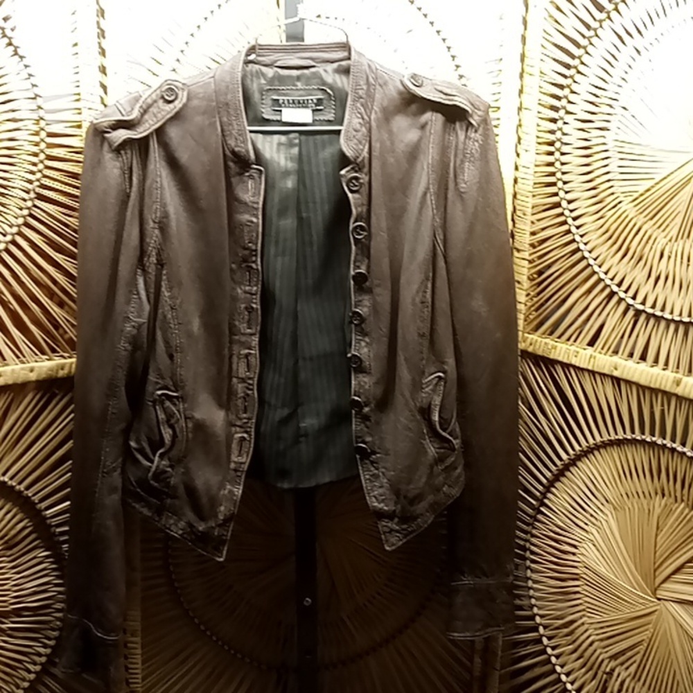 Peruvian Connection Leather Jacket Size 10